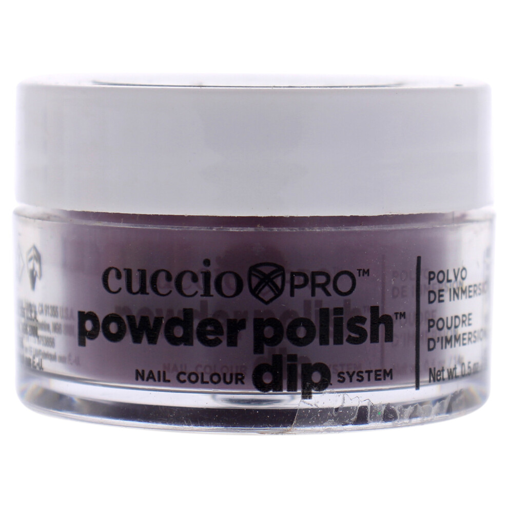 Cuccio Black,Purple - Pro Powder Polish Nail Colour Dip System - Plum With Black Undertones - For Women - Nail Powder - 0.5 Oz