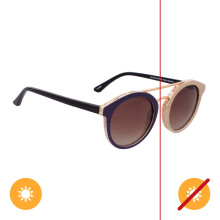 Del Sol Solize Top of the World - Changes Color from Ivory to Purple for Unisex - Polarized Pro Lens, 100% UVA/UVB Protection - 1 Pc Sunglasses