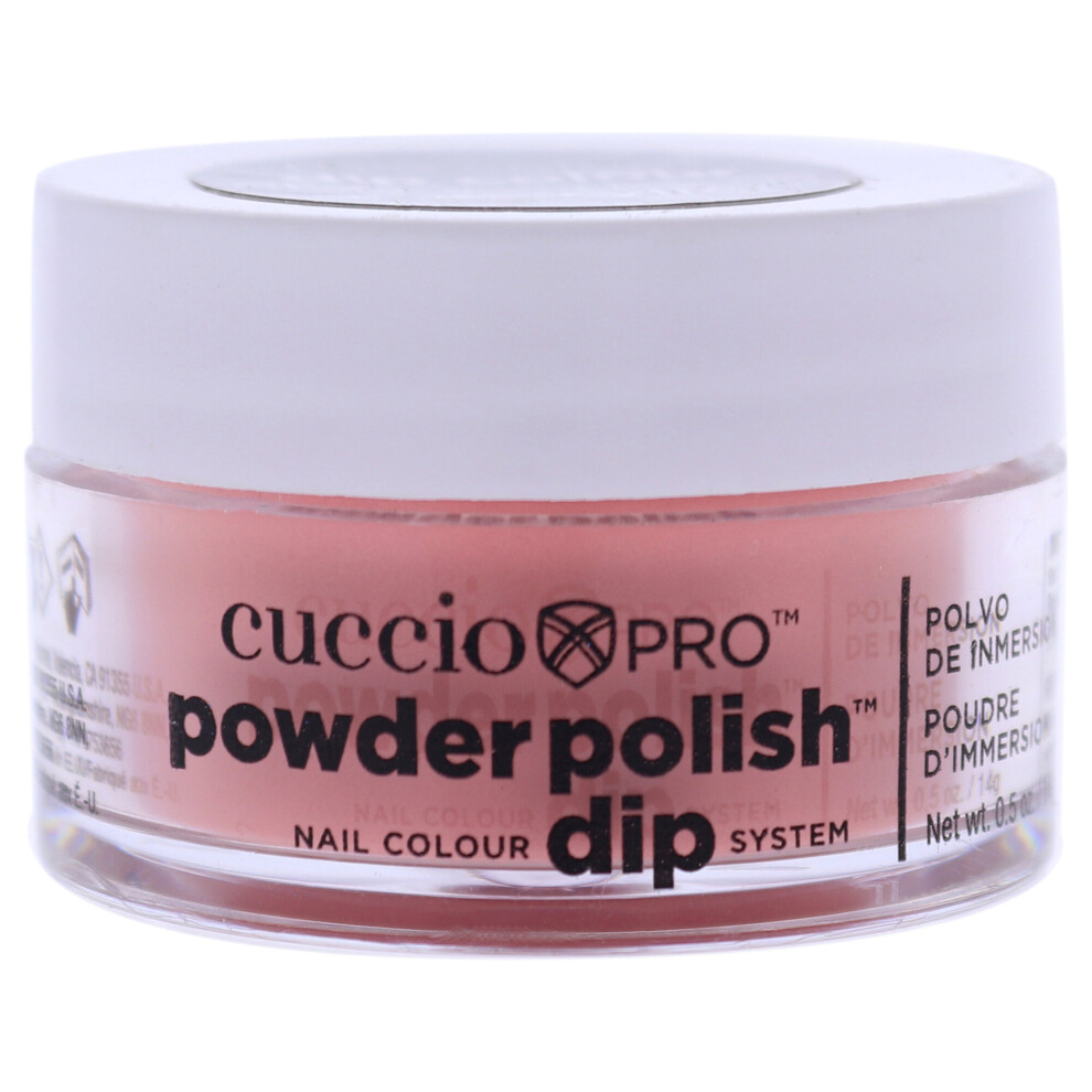 Cuccio Peach - Pro Powder Polish Nail Colour Dip System - For Women - Nail Powder - 0.5 Oz