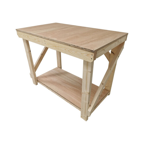 (6ft, Standard Legs) Wooden Workbench 18mm Eucalyptus Hardwood Table 1