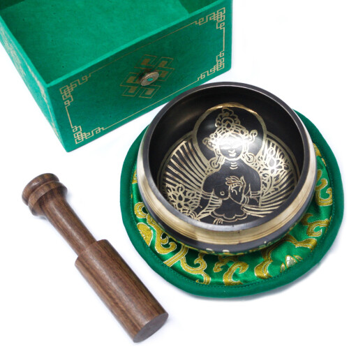 Green Tara Singing Bowl Set 10cm (min 380gm) 2