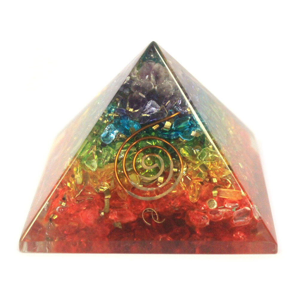 Ancient Wisdom Unisex Lrg Orgonite Pyramid 70Mm - Chakra Gemchips