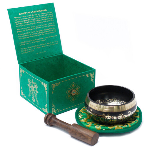 Green Tara Singing Bowl Set 10cm (min 380gm) 1
