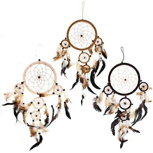 Bali Dreamcatchers - Large Round - Cream/Coffee/Choc 1