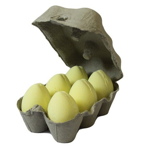 6x Bath Eggs in a Tray - Banana 2