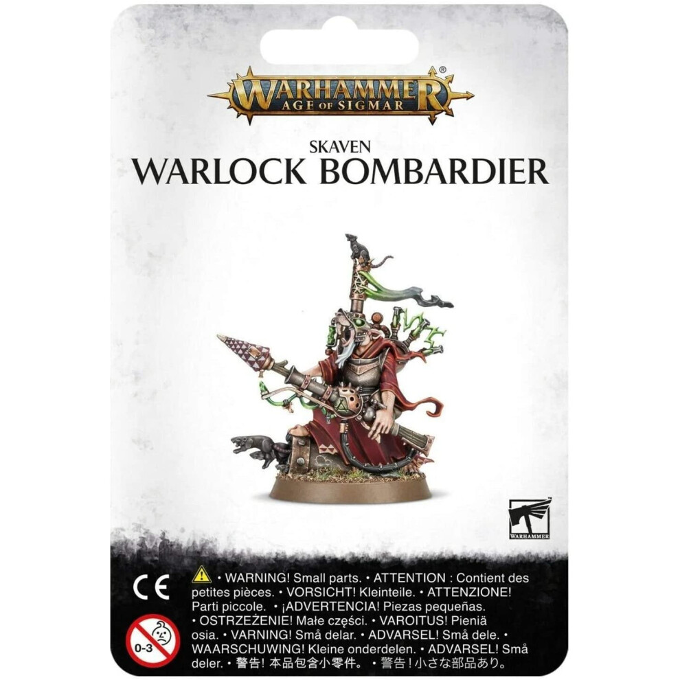 Games Workshop - Warhammer Age Of Sigmar - Skaven Warlock Bombardier - Tabletop Miniatures Wargame