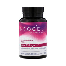 NeoCell, Gräsbaserad Kollagen Peptider + Vitamin C, 120 Tabletter
