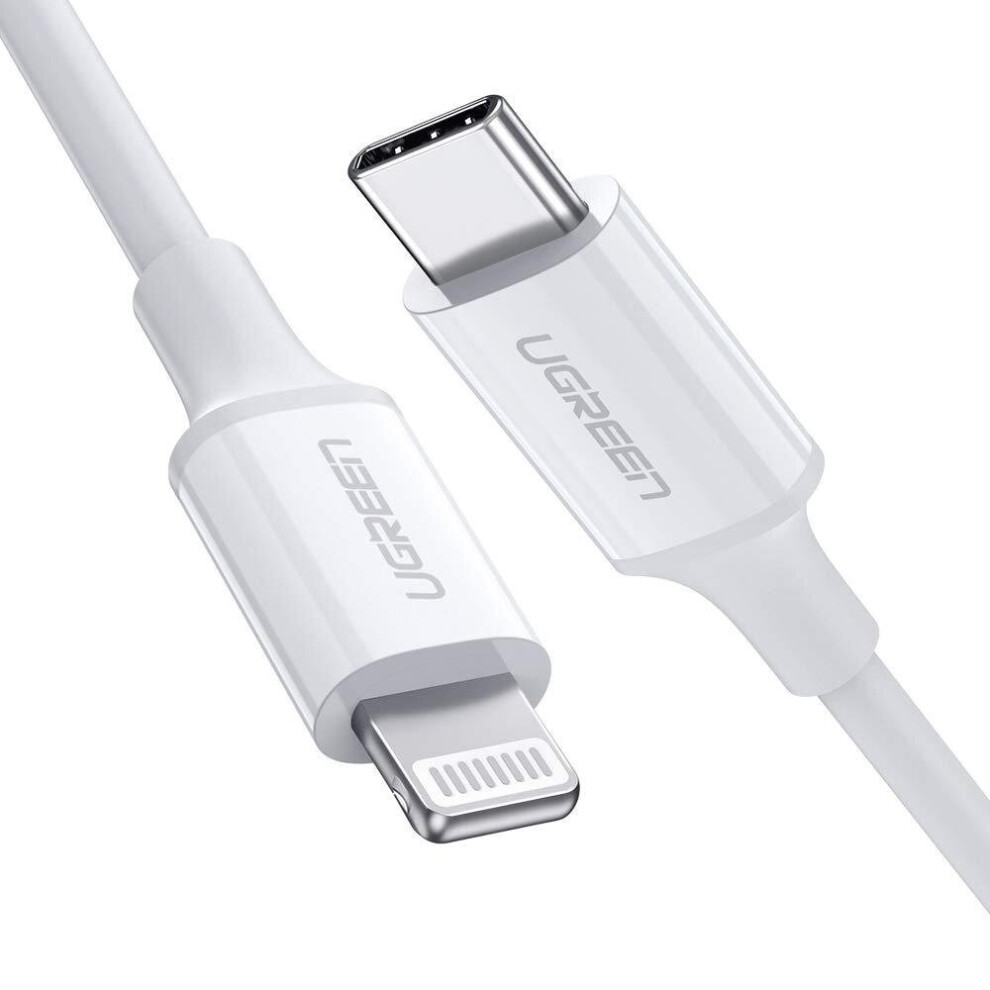 UGREEN USB C to Lightning Cable 1M, [MFi Certified] Apple Lightning Cable 3A Power Delivery PD Fast Charge Compatible with iPad Pro 12.9" iPhone 11/