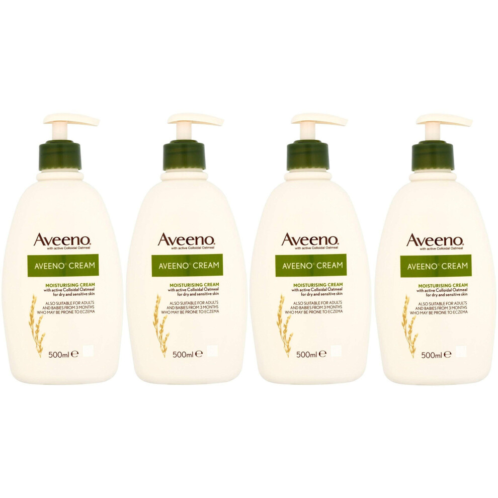 Aveeno Moisturising Cream 500ml - Pack of 4