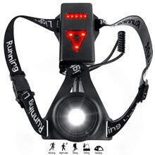 Zenoplige USB Rechargeable LED Chest Light for Running - Waterproof, 3 Modes, Hands-Free Safety Backlight Lamp