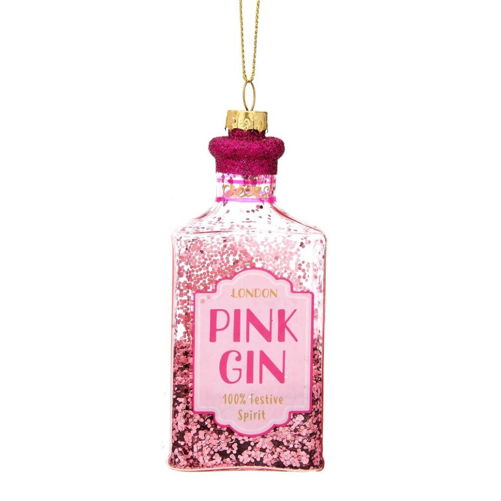 Sass & Belle Pink Gin Bottle Bauble