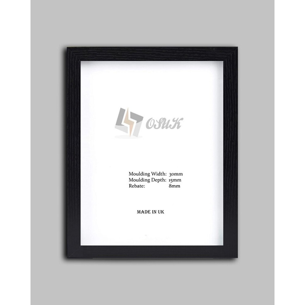 (50x60cm, Black) Photo Frame Picture Poster Frames Black White Oak