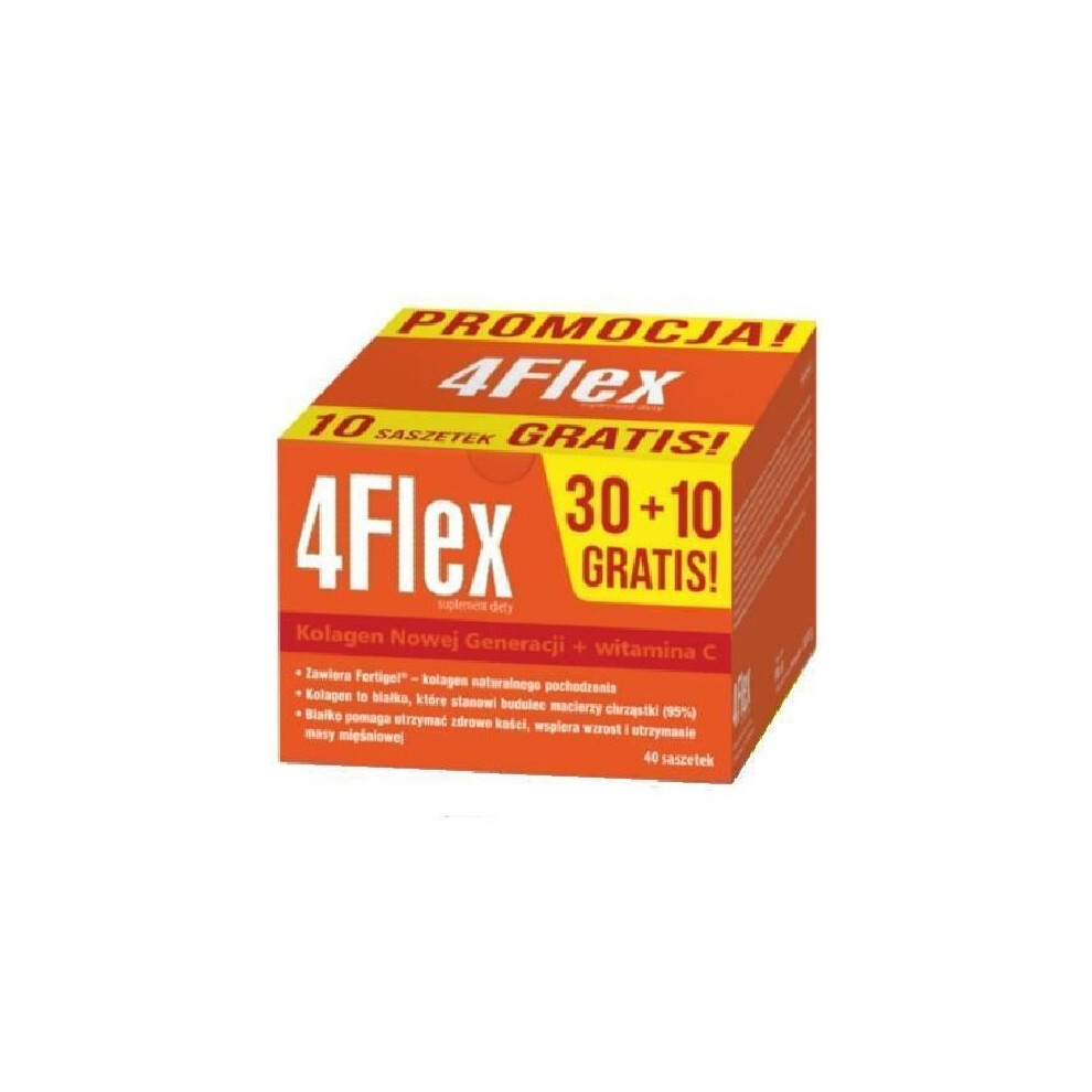 4 FLEX Natural Collagen Hydrolyzate + Vitamin C 40 sachets