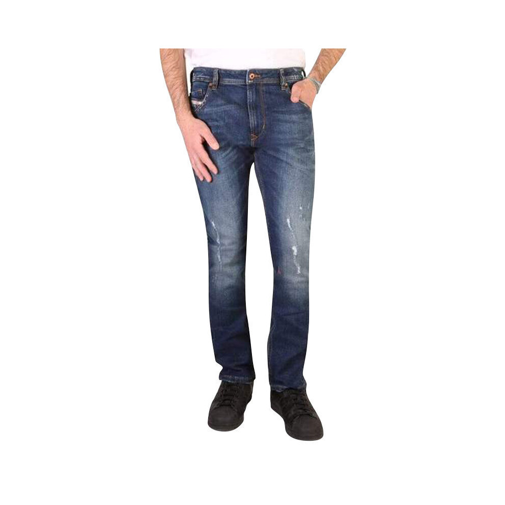 (W33 L32) DIESEL KRAYVER RB003 Mens Denim Jeans Regular Slim Tapered Distress Casual Pants