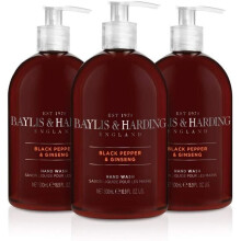 Baylis & Harding Black Pepper and Ginseng Hand Wash for Men 500 ml Pack of 3 (Packaging May Vary)