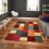 Think Rugs (200x290cm) Brooklyn Modern Rugs 21830 in Square Patchwork Multicolour Thick Soft Mats 1