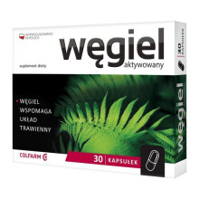 Activated Carbon Diarrhea 30 Caps Biegunka Wegiel Aktywowany