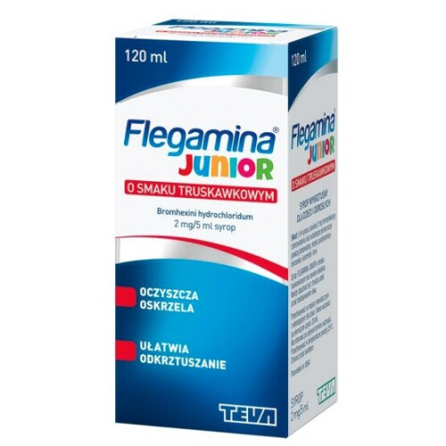 Flegamina Junior Cough Syrup Cold&Flu 120ml strawberry