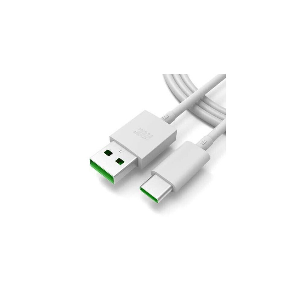 (Cable Only) Original Oppo VOOC 30Watt Rapid Fast 3 Pin UK Charger USB-C Cable