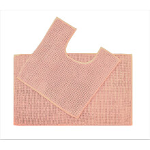 (Blush) Allure Non-Slip Two Piece Bath Mat and Pedestal Mat Set