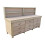 (7ft, With Back Panel) Tool Cabinet Workbench Wooden 18mm MDF Top 1