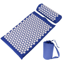 (Blue) Massage Mat Sit Yoga Lying Mats Pain Stress Relax