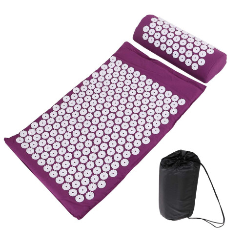 (Purple ) Massage Mat Sit Yoga Lying Mats Pain Stress Relax