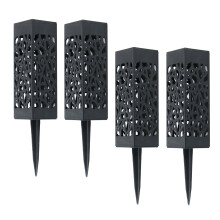 4x Solar Powered LED Outdoor Yard Path Lighting Garden Lights Post