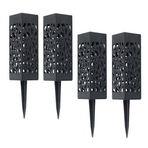 4x Solar Powered LED Outdoor Yard Path Lighting Garden Lights Post