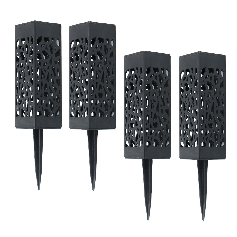 4X Solar Powered Led Outdoor Yard Path Ing Garden S Post Light