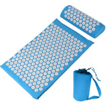 (Sky Blue) Massage Mat Sit Yoga Lying Mats Pain Stress Relax