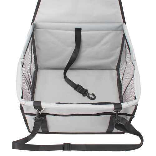 (Grey) Folding Dog Car Seat 1