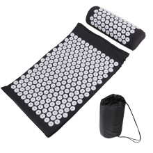 (Black) Massage Mat Sit Yoga Lying Mats Pain Stress Relax