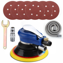 Air-Powered Random Orbital Sander 6 inch (150mm) Dual-Action, 10000 RPM, Ergonomic for Car Bodies and Metalwork