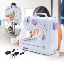 12 Stitch Portable Electric Mini Sewing Machine Overlock 2 Speed Pedal
