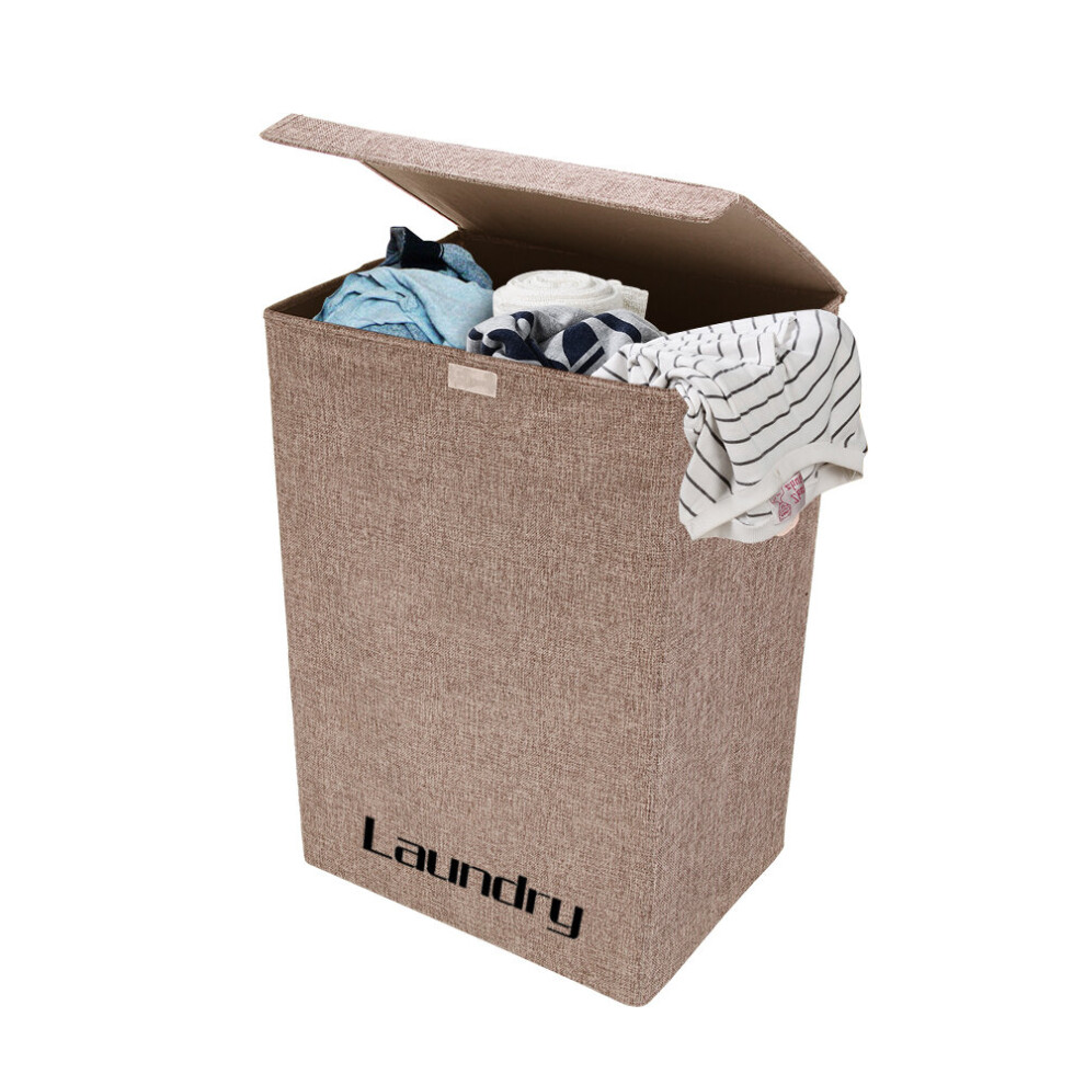 (Brown) Laundry Baskets Washing Storage Folding