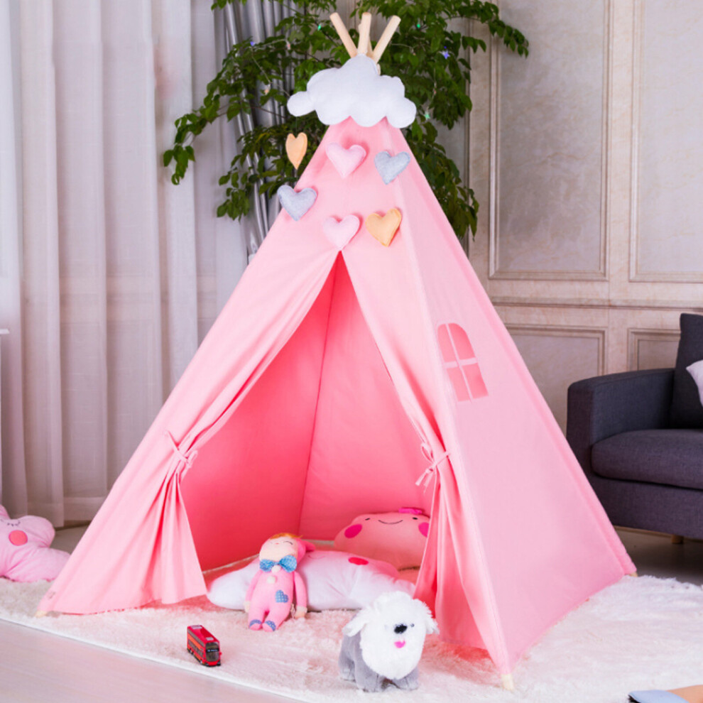 (Pink) Kids Tent Wigwam Childrens Play Tent