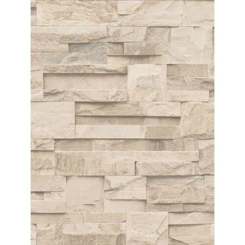 Muriva Slate Stone Wallpaper Beige Muriva J274-07