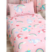 (Single) I Believe In Unicorns Duvet Cover and Pillowcase Set