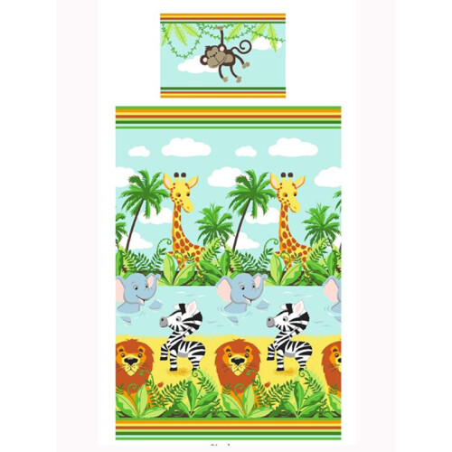 (Single) Jungle-Tastic Duvet Cover and Pillowcase Set 2