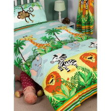 (Single) Jungle-Tastic Duvet Cover and Pillowcase Set
