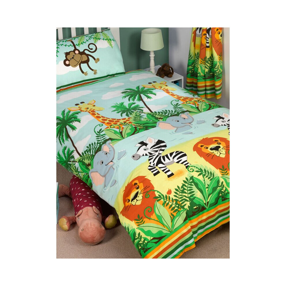 (Single) Jungle-Tastic Duvet Cover and Pillowcase Set