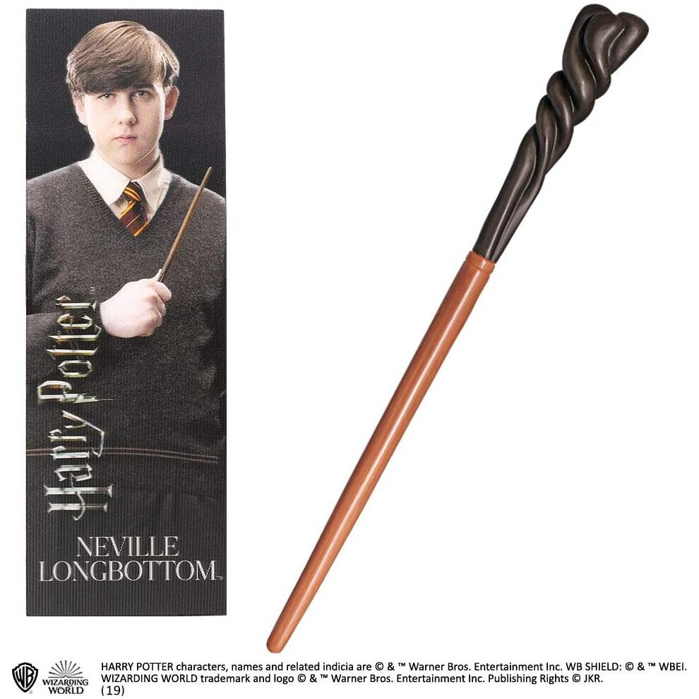 Noble Collection PVC Neville Longbottom Magic Wand & Bookmark Set