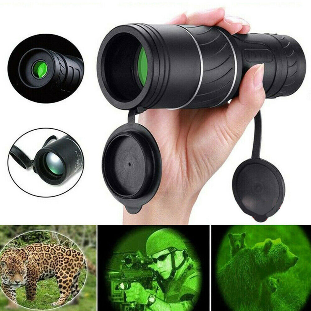 40X60 Mini Hd Monocular Telescope Night Vision Single Focus Optic Lens Uk Black 699981724045