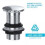 Basin/Sink UNSLOTTED Clicker Waste Full Cover LEAK FREE 1