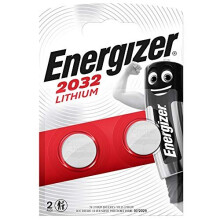 Energizer CR2032 Lithium Battery for Small Electronics, 5004LC, 240 mAh, 3V, Ref 628747 (Pack of 2)