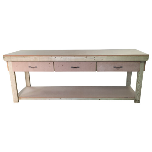 (8ft, Standard Legs) Wooden MDF Top Workbench With Drawers 1