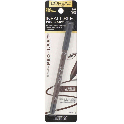 L’Oréal Paris L'Oreal, Infallible Pro-Last Waterproof Pencil Eyeliner, 940 Brown 1