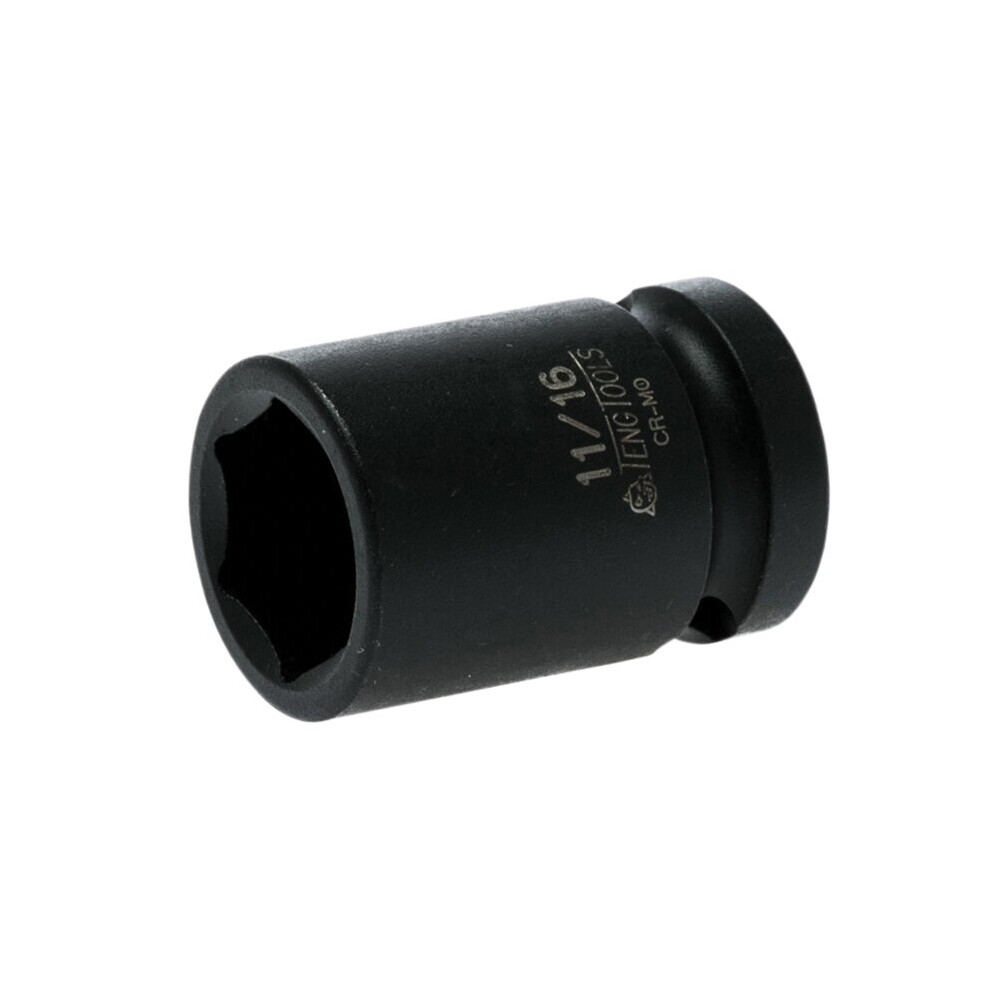 Teng Impact Socket Hexagon 6 Point 1/2in Drive 11/16in