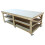 (4ft, Standard Legs) Wooden Workbench 4FT Wide Double Shelf uniMDF Top 4